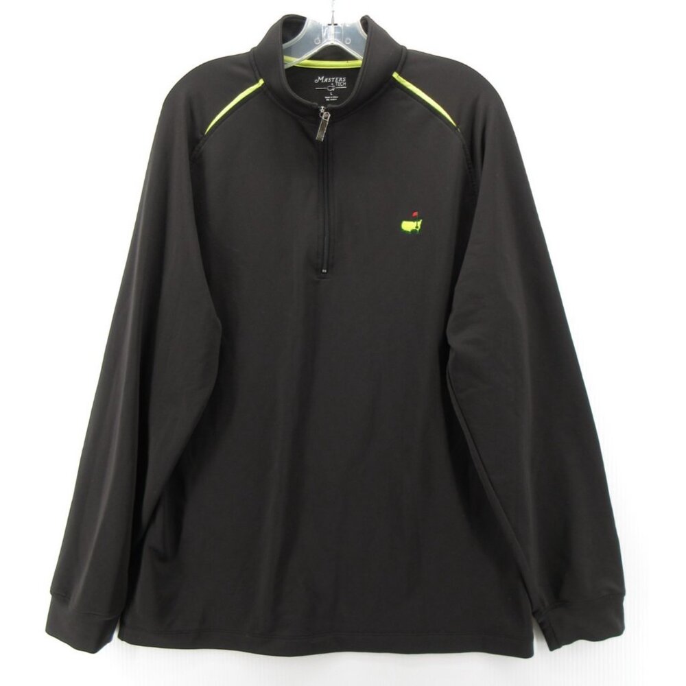 Masters Tech Shirt Large Golf 1/4 Zip Performance Augusta Activewear *